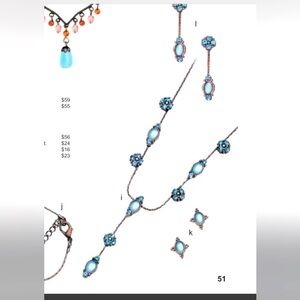 Park Lane Elegant Swarovski Aqua Blue  Jewelry Set